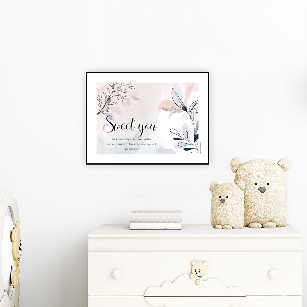 viser boernecitatet "sweet you" fra www.plakatcompagniet.dk x