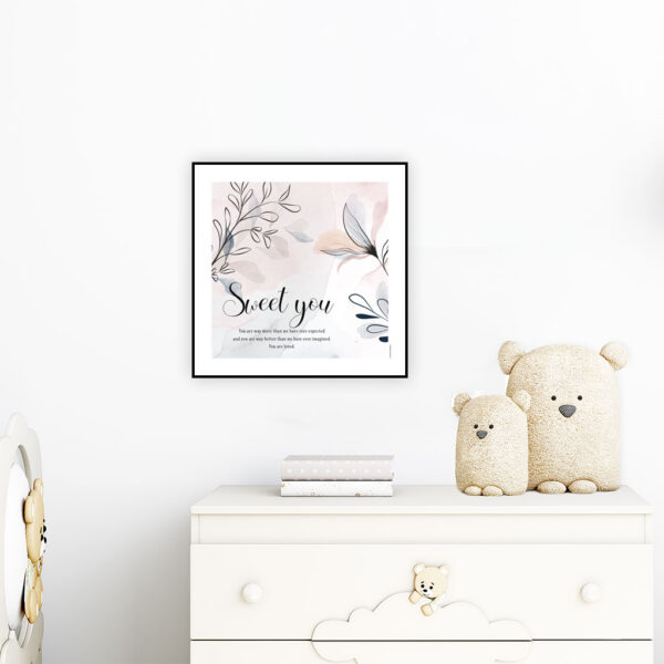 viser boernecitatet "sweet girl" fra www.plakatcompagniet.dk x