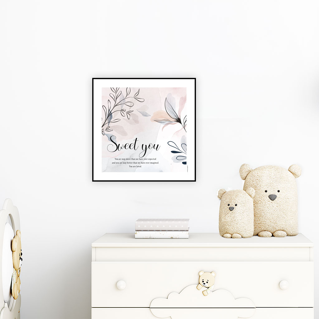 viser boernecitatet "sweet girl" fra www.plakatcompagniet.dk x