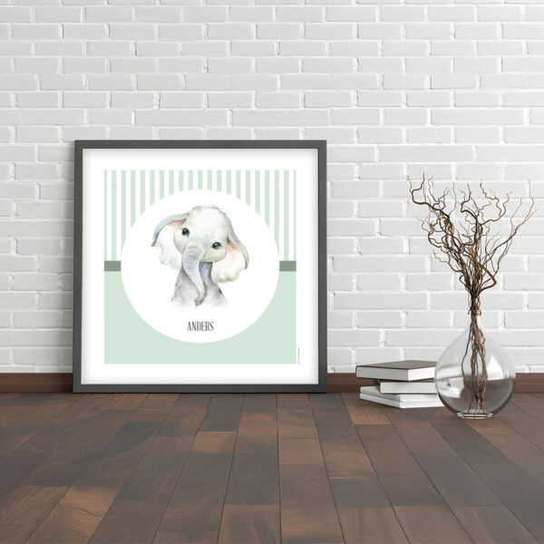 Navneplakat - elefant - Billede 10