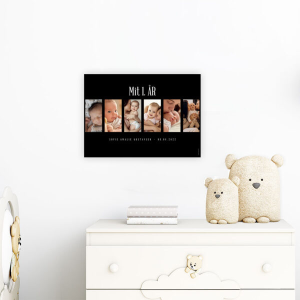 Viser mit første år som boernefotoplakat med 6 fotos fra plakatcompagniet x