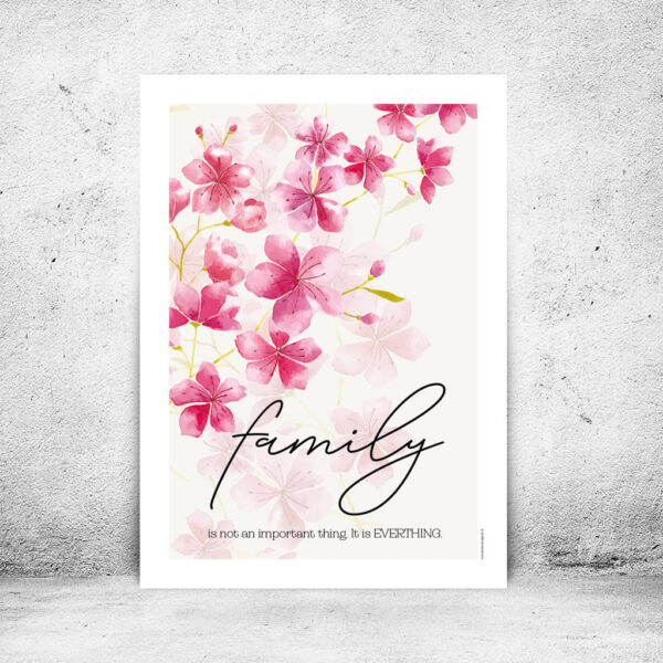 Familieplakat - family is everything...