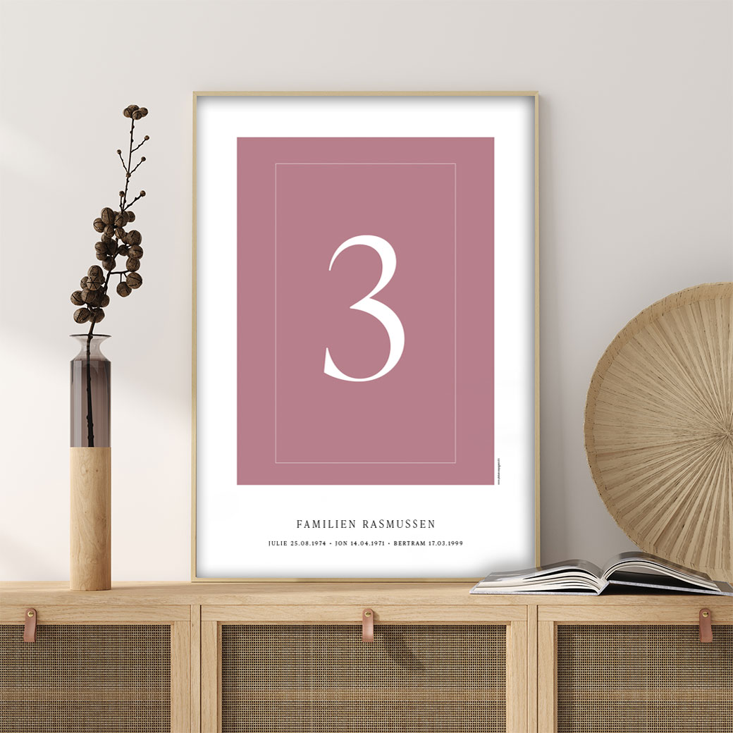 Familieplakat - familiens antal - Billede 92