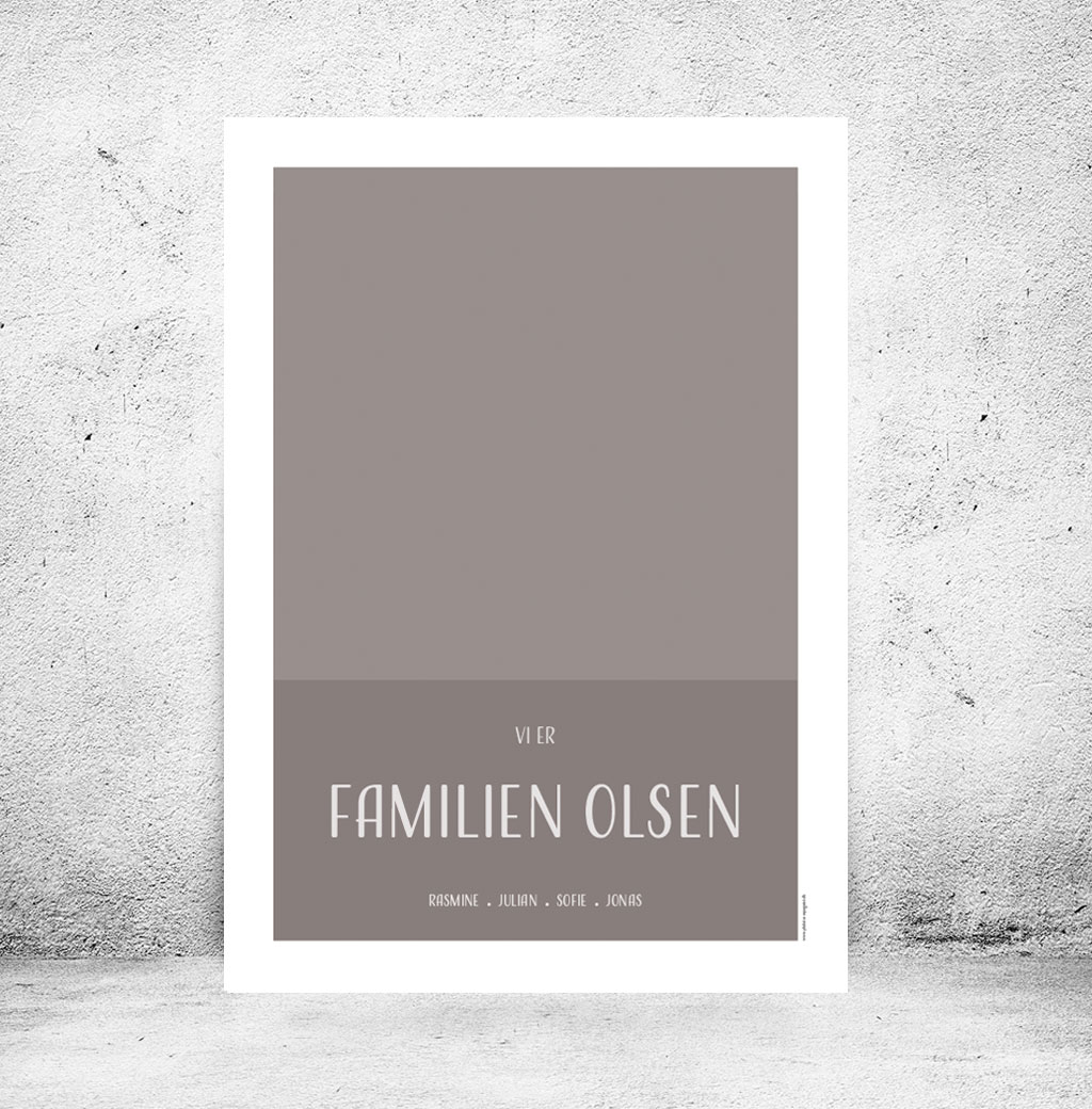 Familieplakat "Vi er familien..." - Billede 6