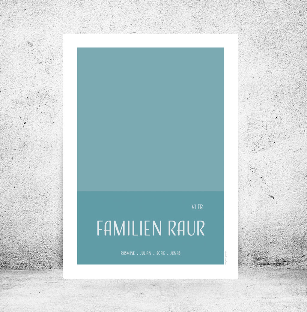 Familieplakat "Vi er familien..." - Billede 2