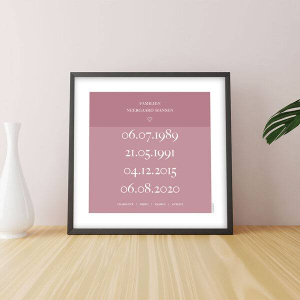 Familieplakat - familiens fødselsdage - Billede 21