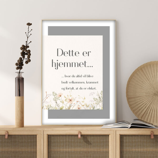 Familieplakat "This is home/Dette er hjemmet...."